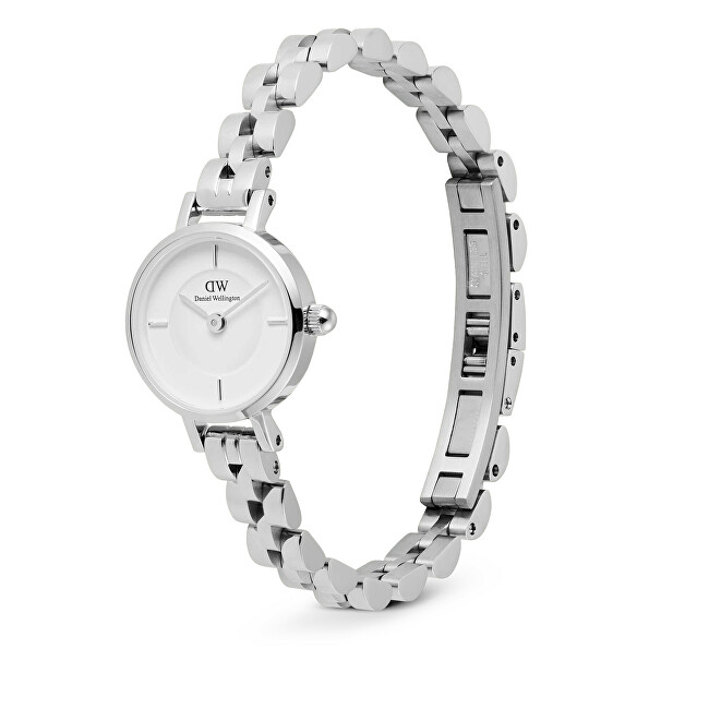 Daniel Wellington Petite Mini 19 Arch 3-Link White Silver DW00100853
