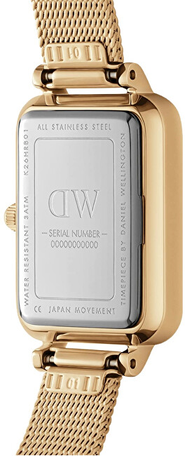Daniel Wellington Quadro 20X26 Pressed Sheffield Evergold Emerald DW00100561 analógové