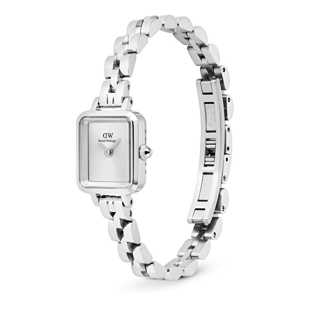 Daniel Wellington Quadro Mini 15.4x18.2 Arch 3-Link White Sunray Silver DW00100844