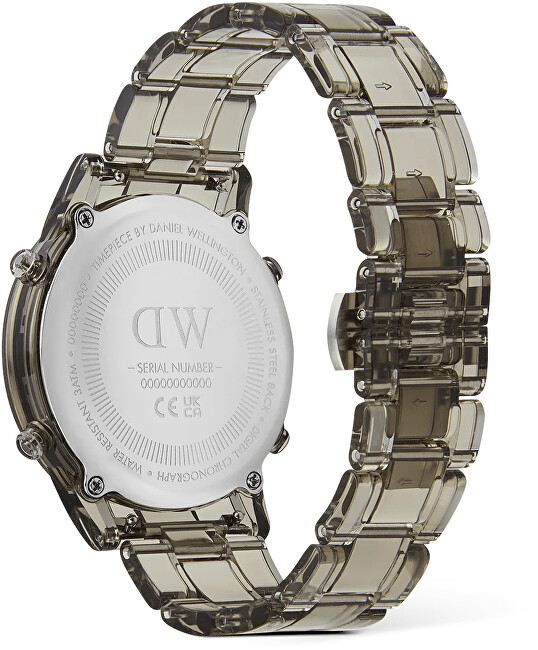 Daniel Wellington Retro Digital Light Grey DW00100766 digitálny