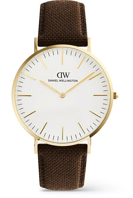 Daniel Wellington Classic 40 Brown Canvas White G DW00100942 analógové
