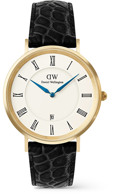 Classic 40 Roman Numerals Black Croc Belly G DW00100915