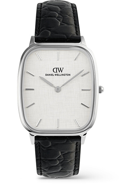 Daniel Wellington Marlon 32x36.30 Black Croc Belly Linen Off-White DW00100953