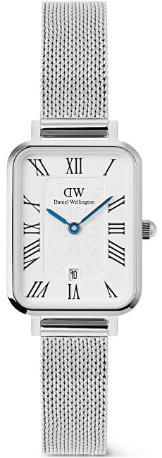Quadro 20x26 Roman Numerals Date Sterling White Silver DW00100863