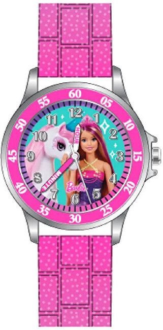 Time Teacher Dětské hodinky Barbie a jednorožec BDT9001