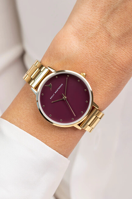 Emily Westwood Burgundy Gold Chic EKK-4214GQ