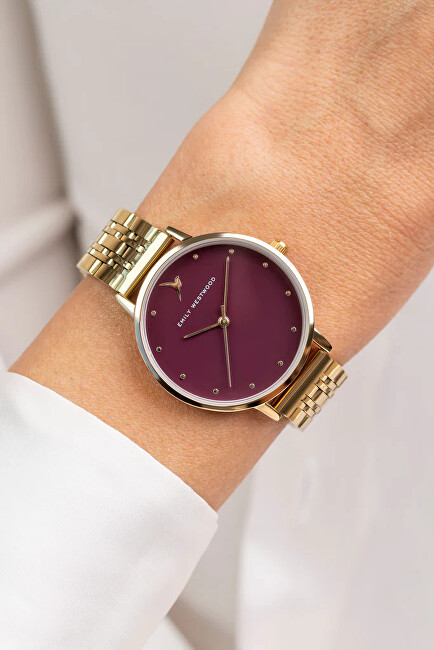 Emily Westwood Burgundy Gold Chic EKK-5714GQ
