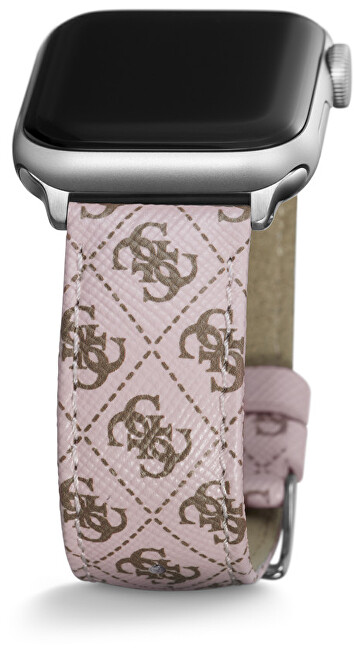 Guess Kožený řemínek pro Apple Watch (38 - 41 mm) - Pink CS2009S2