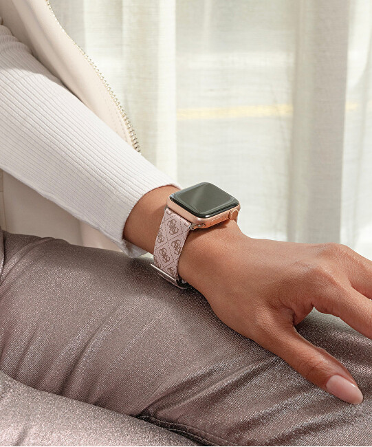Guess Kožený řemínek pro Apple Watch (38 - 41 mm) - Pink CS2009S2