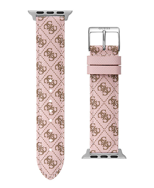 Guess Kožený řemínek pro Apple Watch (38 - 41 mm) - Pink CS2009S2