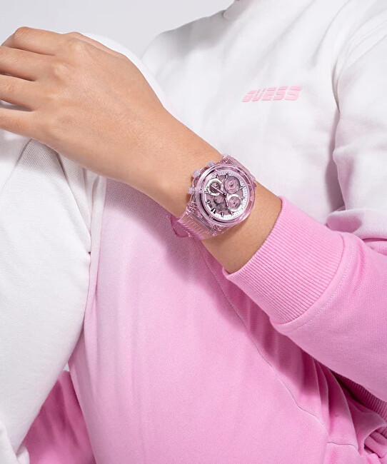 Guess Athena Eco-Friendly Pink Bio-Based GW0438L2 analogové