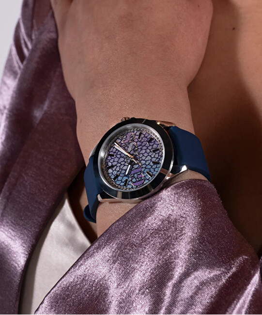 Guess Ladies Blue Silver Tone Analog Watch GW0749L1 analógové