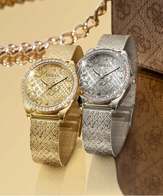 Ladies Silver Tone Analog Watch GW0748L1