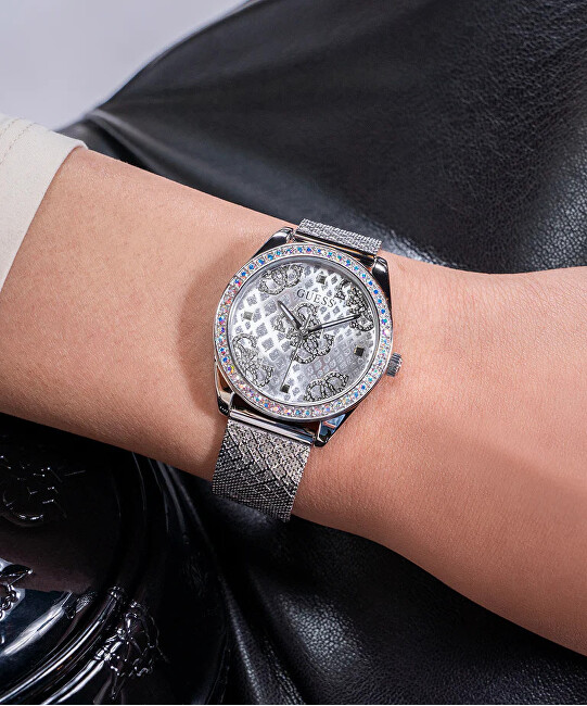 Ladies Silver Tone Analog Watch GW0748L1
