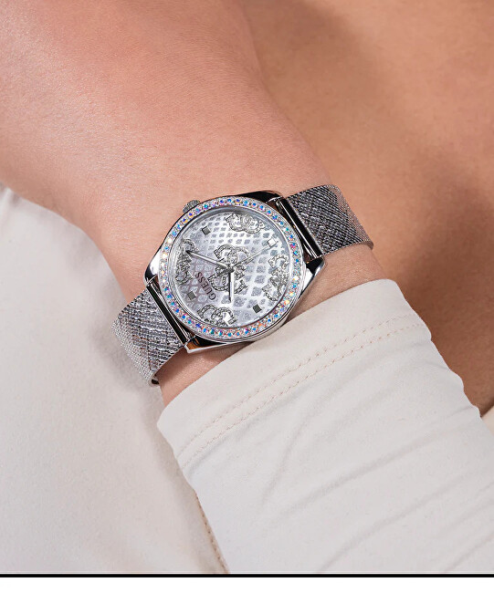 Ladies Silver Tone Analog Watch GW0748L1