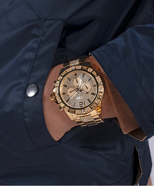 Guess Mens Gold Tone Multi-function Watch GW0796G2