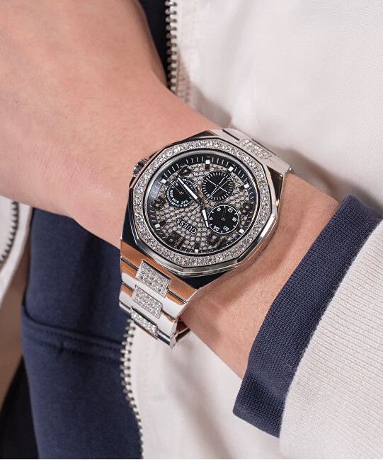 Guess Mens Silver Tone Multi-function Watch GW0785G3