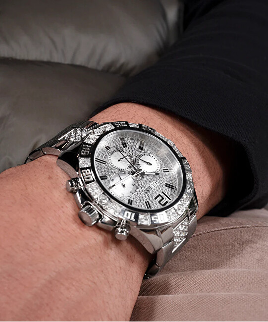 Mens Silver Tone Multi-function Watch GW0796G1