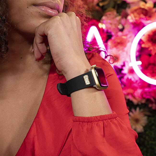 Silikonový řemínek pro Apple Watch (38 - 41 mm) - Black CS2005S2