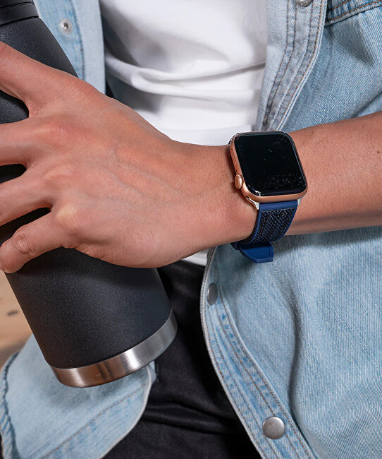 Guess Silikonový řemínek pro Apple Watch (42 - 45 mm) - Blue CS3003S3