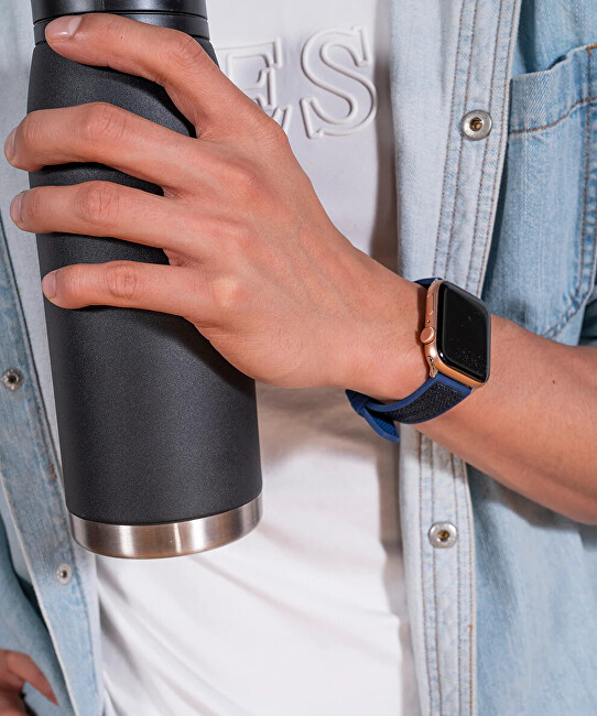 Guess Silikonový řemínek pro Apple Watch (42 - 45 mm) - Blue CS3003S3