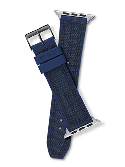 Guess Silikonový řemínek pro Apple Watch (42 - 45 mm) - Blue CS3003S3
