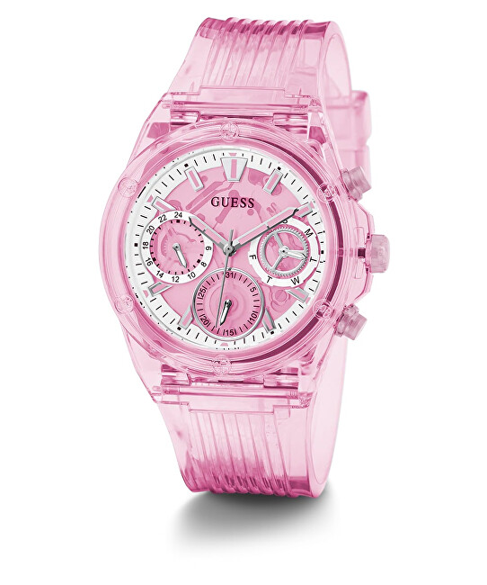 Guess Athena Eco-Friendly Pink Bio-Based GW0438L2 analogové