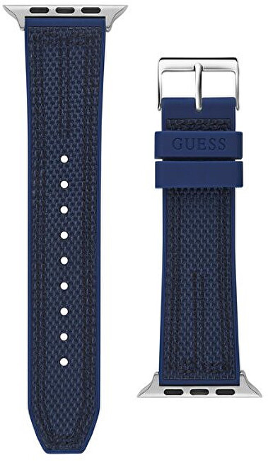 Guess Silikonový řemínek pro Apple Watch (42 - 45 mm) - Blue CS3003S3