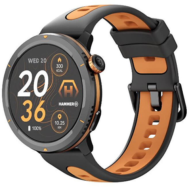 Hammer Chytré hodinky Hammer Watch 2 lite oranžovo-černé