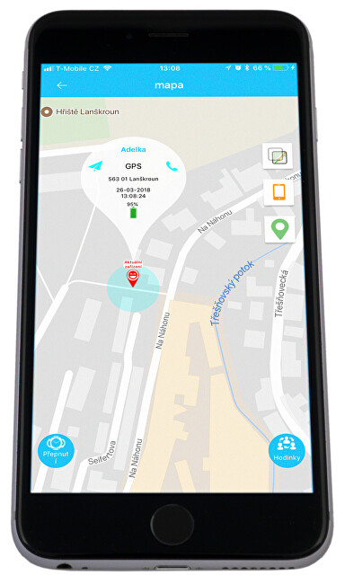 Helmer Chytré dotykové hodinky s GPS lokátorem a fotoaparátem - LK 707 růžové
