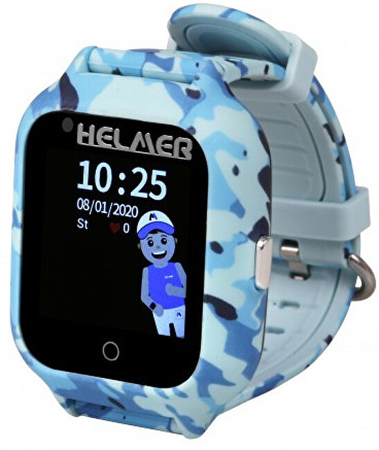 Chytré dotykové hodinky s GPS lokátorem a fotoaparátem - LK 710 4G modré