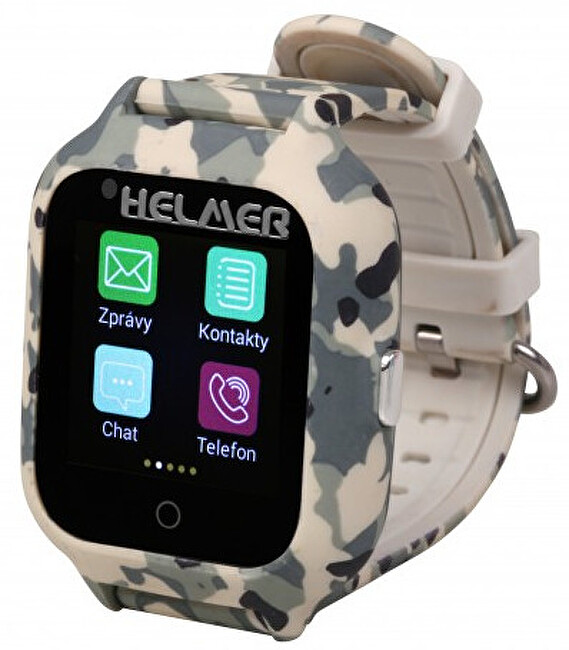 Chytré dotykové hodinky s GPS lokátorem a fotoaparátem - LK 710 4G šedé
