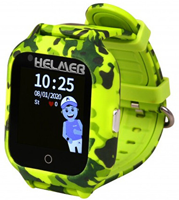 Helmer Chytré dotykové hodinky s GPS lokátorem a fotoaparátem - LK 710 4G zelené