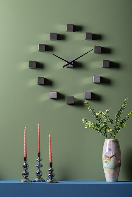 Designové nástěnné nalepovací hodiny KA5974GY