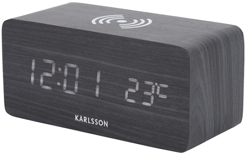 Karlsson Dizajnový LED budík - hodiny KA5933BK
