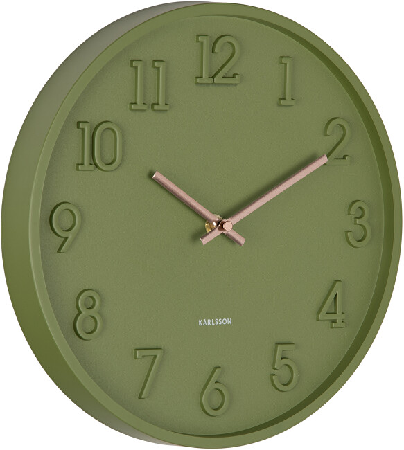 Karlsson Designové nástěnné hodiny 6041GR zelená
