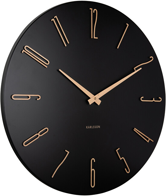 Karlsson Designové nástěnné hodiny 6073BK černá