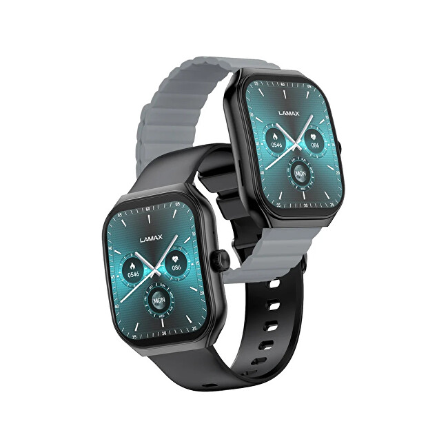 LAMAX Dárkový set Flow AMOLED Black 8596687004506 + náhradní řemínek