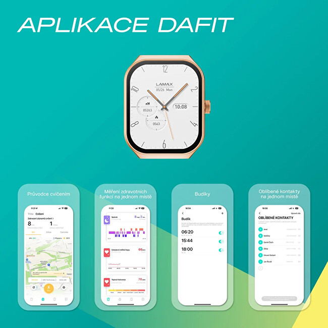 LAMAX Dárkový set Flow AMOLED Rose Gold 8596687004605 + náhradní řemínek