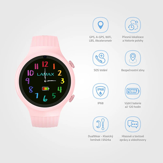 LAMAX WatchY4 Sport Pink 8596687003509