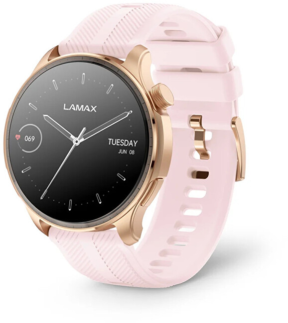 LAMAX Dárkový set Prism AMOLED Rose Gold 8596687004407 + náhradní řemínek digitální