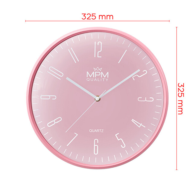 MPM Quality Dizajnové plastové hodiny E01.4457.23 Česko