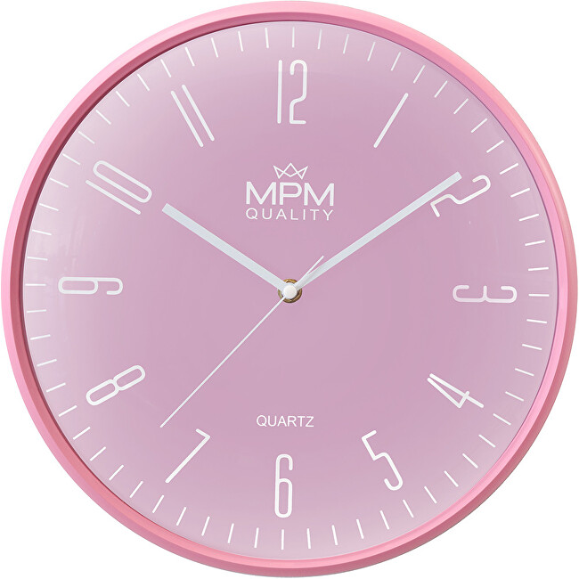 MPM Quality Dizajnové plastové hodiny E01.4457.23 Česko