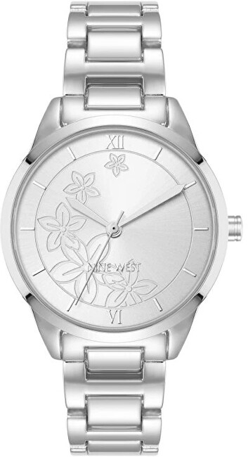 Nine West Analogové hodinky NW/3017SVSV bez kamínků, květiny