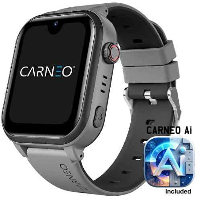 CARNEO Dětské chytré hodinky GuardKid+ 4G Platinum 2nd gen. AI - černé digitálny