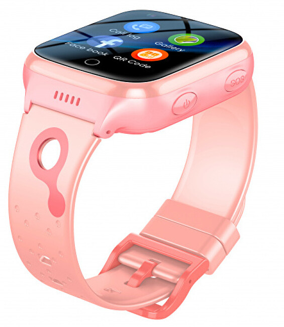 CARNEO Chytré hodinky CARNEO GUARDKID+ 4G Platinum - růžové