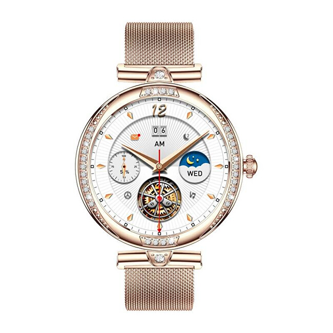 Chytré hodinky CARNEO Seinna HR+ rosegold
