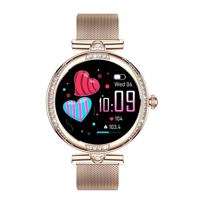 Chytré hodinky CARNEO Seinna HR+ rosegold