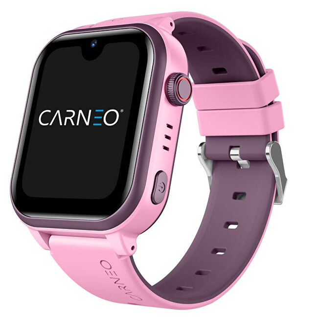 CARNEO Dětské chytré hodinky GuardKid+ 4G Platinum 2nd gen. AI - růžové digitálny