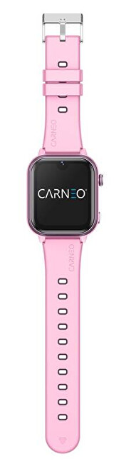 CARNEO Dětské chytré hodinky GuardKid+ 4G Platinum 2nd gen. AI - růžové digitálny